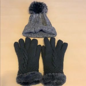 Hat and gloves.
